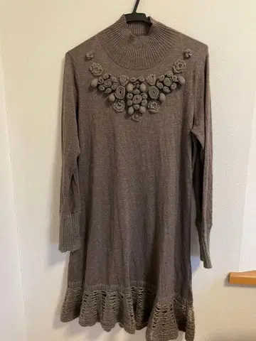 쿨 카리안 장식 니트 원피스 11호