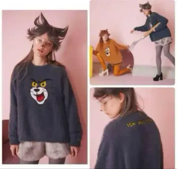 새상품급 TOM and JERRY FLUFFY 니트