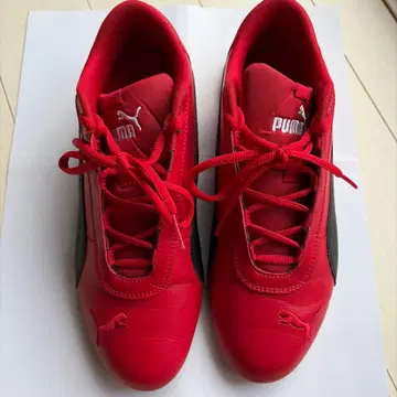 Puma Ferrari 가죽 스니커즈 레드/블랙