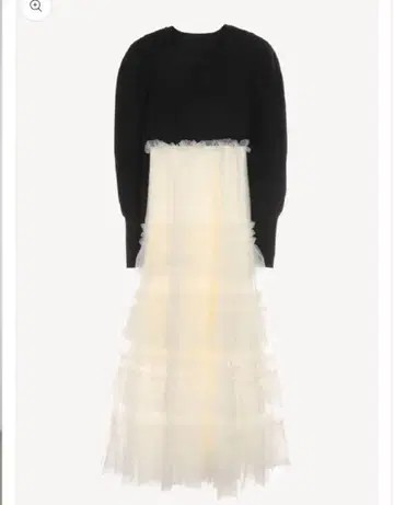 acka 튤 티어드 니트 드레스