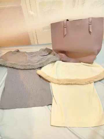 index 케이프 포함 니트, OPAQUE.clip 토트백 세트