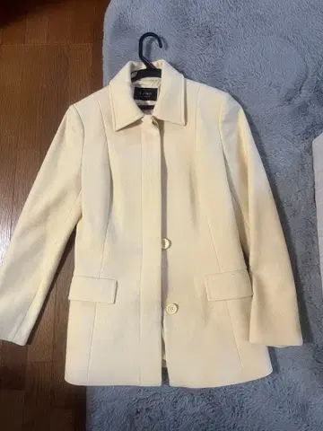 M 프리미어 크림색 싱글 브레스 자켓