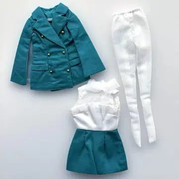 케이프 소매 자켓 드레스 세트 27cm 사이즈