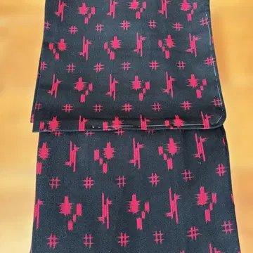 기모노 단 울 기모노 블랙 x 레드 쇼와 레트로