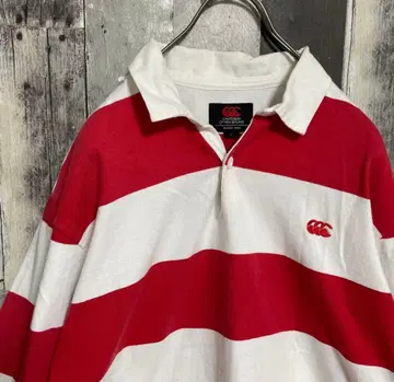 캔터베리 CANTERBURY 긴팔 라거 셔츠 피케 셔츠 보더 L