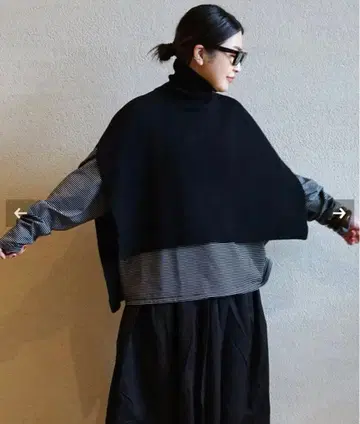 저널 스탠다드 럭스 라이트 저지 터틀 판초 블랙