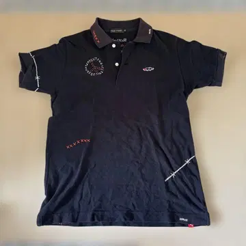 rough and swell 블랙 피케 셔츠 S