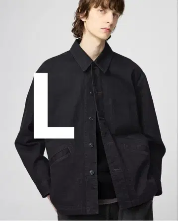 [완판템] UNIQLO U 오버사이즈 컬러 데님 자켓 L 블랙