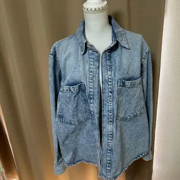 ZARA 데님 자켓 L 사이즈 라이트 블루