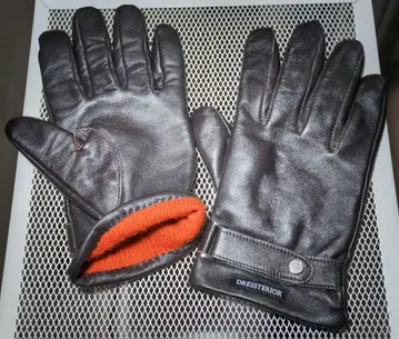 DRESSTERIOR 남성용 가죽 장갑 브라운 오렌지