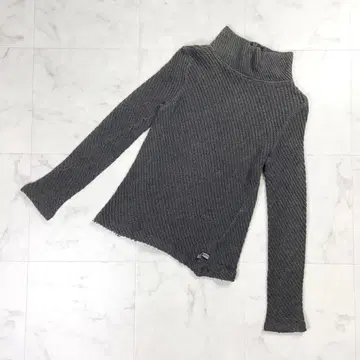 X-girl 모크넥 긴팔 니트 차콜 그레이 사이즈 1*LD1420