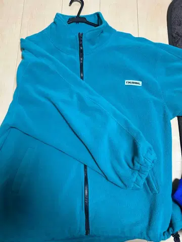 터콰이즈 풀 집업 플리스 자켓