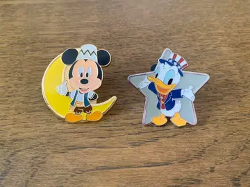 미키&도날드 핀 배지 2개 세트