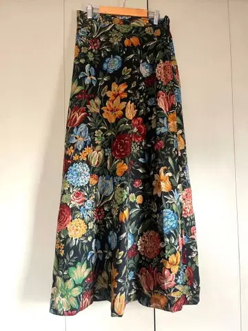 vintage flower maxi skirt handmade