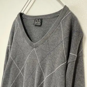 구제 니트 스웨터 조스에이뱅크 더스티 컬러 V넥