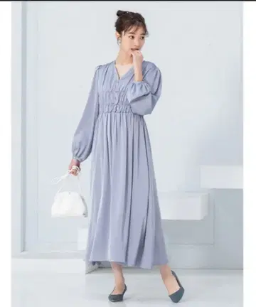 fifth 셔링 새틴 원피스