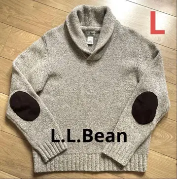 L.L.Bean 엘보 패치 숄카라 니트 L