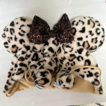 레오파드 무늬 미키풍 캡