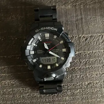 G-SHOCK GA-800 개조 메탈 밴딩 블랙 손목시계