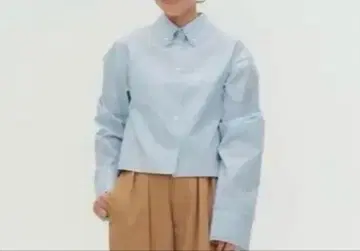 요리 yori 미니 프릴 스트라이프 숏 셔츠 블라우스