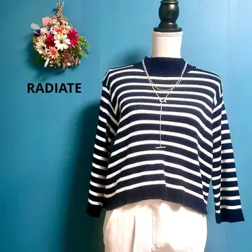 라디에이트 컨디션 최상 보더 하이넥 스웨터 야마다야