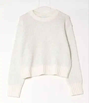 그린 라벨 릴랙싱 스팽글 니트 풀오버 화이트