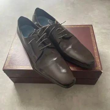 BENIR 브라운 가죽 드레스 슈즈 25.5