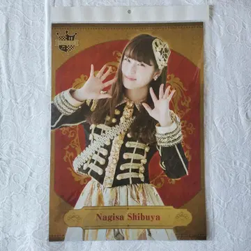 시부야 나기사 AKB48 샵 한정판 메탈릭 포스터