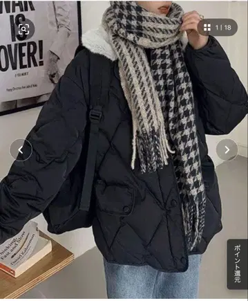 퀼팅 다운 충전솜 다운 자켓