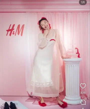 H&M 시몬 로샤 콜라보 원피스 슬립 드레스