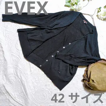 [ EVEX ] 블랙 가디건 42/LL 사이즈 V넥