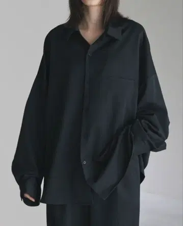 [ cussil ] 헤비 드레이프 루즈 실루엣 레귤러 긴팔 셔츠