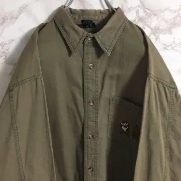 [ 캐릭터 자수 ] 루니툰 태즈매니안 데빌 코튼 셔츠 브라운 L