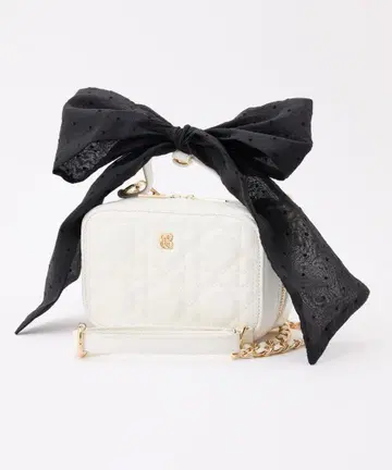 NICE CLAUP 리본 달린 미니 스퀘어 백