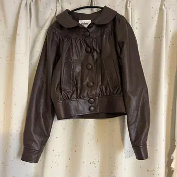 epine 에피누 가죽 자켓 브라운 구제 의류