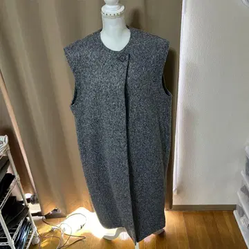 ZARA 그레이 슬리브리스 롱 베스트