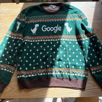 Google 공룡 니트 스웨터 XL