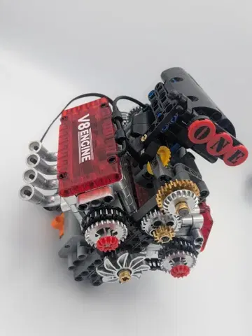 V8 엔진 모형 모델 블록