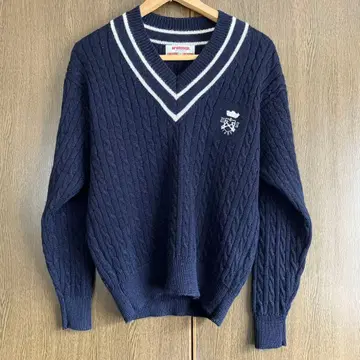 맥그레거 케이블 니트 스웨터 M 네이비
