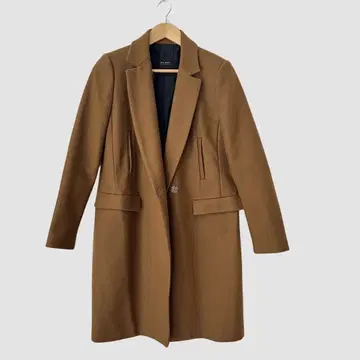 ZARA 코트 브라운 더블 버튼 체스터 코트