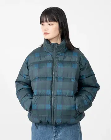 체크 볼륨 자켓 B5106