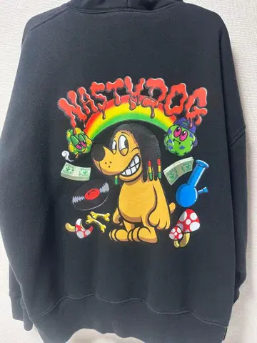 Nasty Dog 블랙 후드티 L 사이즈