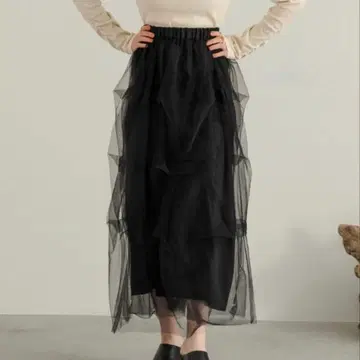 hinari 튤 턱 스커트