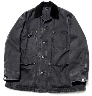 orSlow 루즈 핏 블랙 데님 커버올