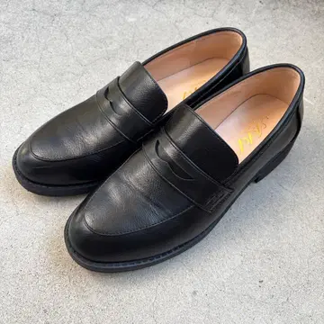 코인 로퍼 블랙 인조 가죽 25.0cm