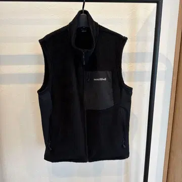 mont-bell 블랙 플리스 베스트 클라이마에어