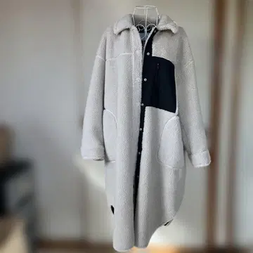 플리스 자켓 보아 자켓 코트 라이트 그레이