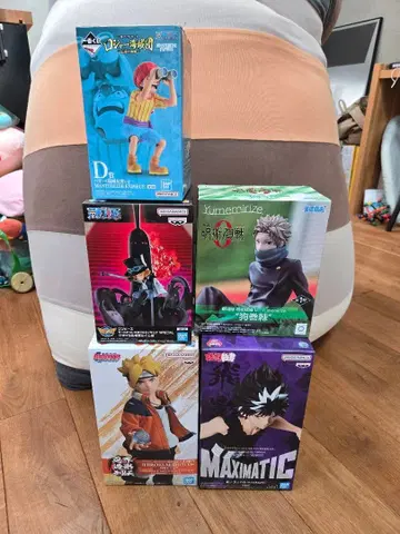 [ 새상품 ] 점프계 피규어 5체 세트 (원피스, 주술회전 등)