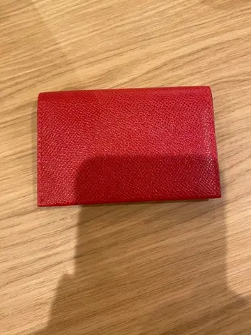 빨간색 가죽 명함지갑