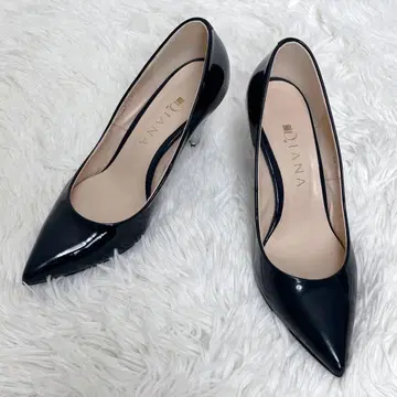 [새상품급] DIANA 다이애나 에나멜 펌프스 23cm 네이비 클리어